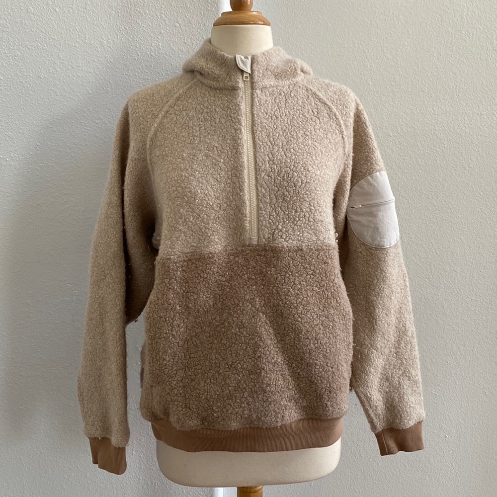 Outdoor Voices Womens Mega Fleece 1/4 Zip Hoodie Sweatshirt Size M